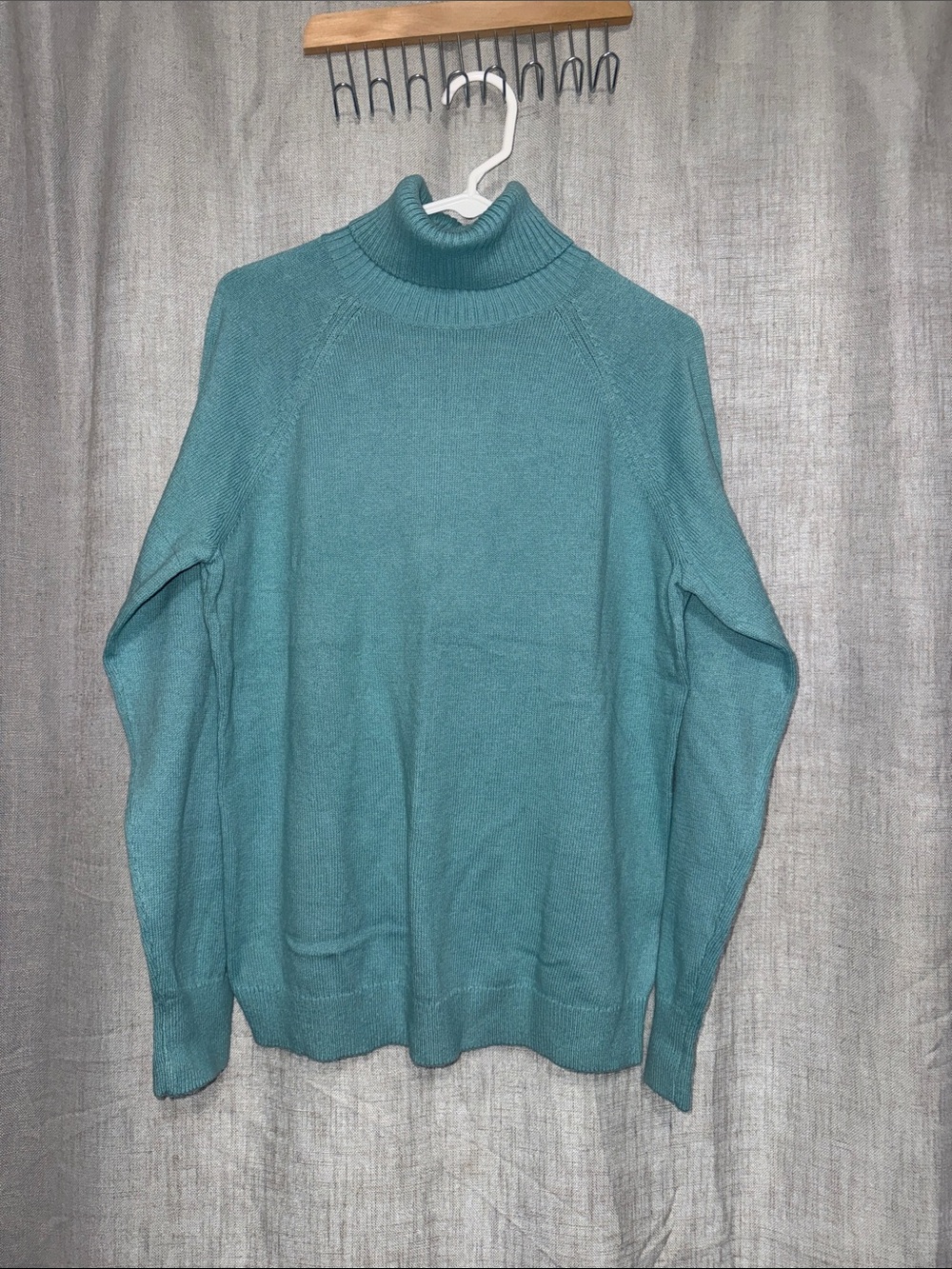 Vintage Lands' End Raglan Sleeve Knit Turtleneck Sweater